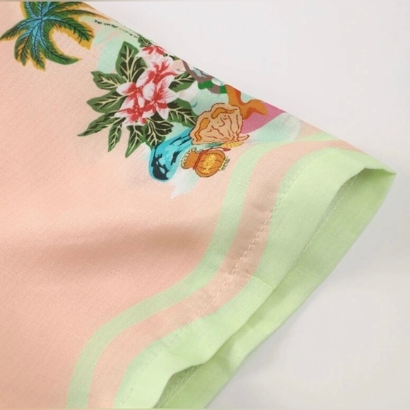 Cocomo Island Loose Fit Casual Shorts Set Single-Breasted Tropical Top - Picture 14 of 16